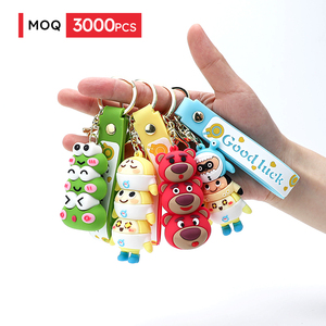 Moq 3000 Pcs Silicone Quà Tặng Khuyến Mãi Nhà Sản Xuất Móc Chìa Khóa Hành Động Hình 3D Búp Bê Mềm Cao Su Vòng Chìa Khóa Ba Lô Trang Trí Keychain - Product Image 1