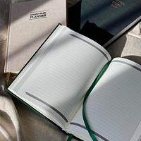 Journal personnalisé en tissu A5 avec couverture rigide en lin, fait main, gaufré, cadeau pour écrivains