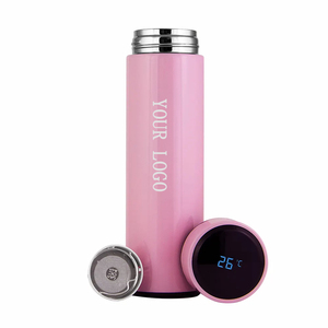 Venta caliente al por mayor 16oz Smart Drinkware doble pared de acero inoxidable inteligente botella de agua con pantalla LCD de temperatura - Product Image 2