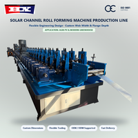 Machine de formage à froid de profilés solaires en acier galvanisé robuste avec système de poinçonnage pour rails de structure de montage photovoltaïque
