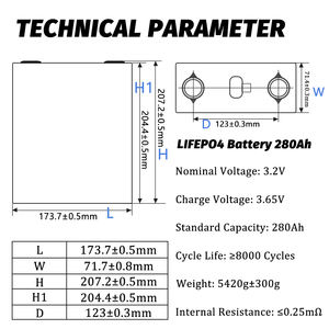 EU STOCK EVE LF280K Lifepo4 celle batteria 8000 + cicli 3.2V alta tasso Lifepo4 batteria per accumulo solare DDP 3-5 giorni spedizione gratuita - Product Image 5