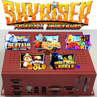 Skyriser Fireball Unleashed, Placa de Juegos de Habilidad 5 en 1 para PC, SAS de 43 Pulgadas Vertical, PCB Horizontal de 24 Pulgadas, Máquina de Juegos de Arcade