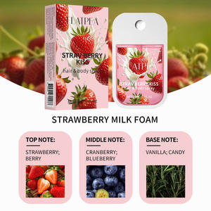 Perfume Top Card al por mayor, fabricado en fábrica, perfume de viaje con aroma a frutas, fresa y vainilla, spray para cabello y cuerpo, sin alcohol. - Product Image 5