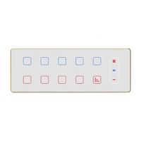 Interrupteur combiné Wi-Fi sans fil 6M standard Indien avec mémoire de panne de courant, tactile en verre, compatible Alexa et Google Assistant pour application, 10A 2