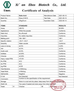 In Water Oplosbaar Vogelnestextract 20%-98% Siaalzuur N-Acetylneuraminezuur Poeder - Product Image 3