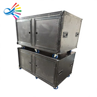 Estuche de transporte Goodcase personalizado con amortiguación de impactos, de aluminio, doble 12U, tipo Slam Lid, apilable 24U, para amplificador de DJ, a prueba de golpes, con puerta corredera.