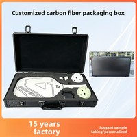 Boîte de rangement personnalisable pour raquettes de pickleball, étui d'emballage en fibre de carbone 3K, sans raquette ni accessoires