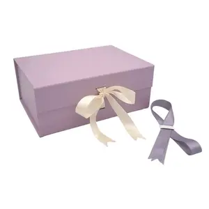 Skincare Cosmetic Perfume Cardboard Paper Gift Boxes Foldable Custom Magnetic Satin Ribbon Packaging Gift Box