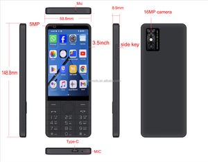 Teléfono Móvil Android 13 con Pantalla Táctil de <span class=keywords><strong>4</strong></span> Pulgadas, Procesador MTK 6765, CPU Octa Core, LTE, 4G Volte, Teclado de Botones, OEM ODM - Product Image 2