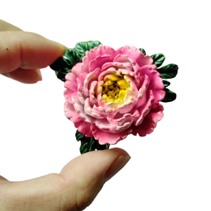 Yijias New Luoyang peonia fiore resina adesivi frigorifero, loto girasole 3D messaggio magnetico, auto scarico Dec - Product Image 3