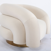 Canapé d'appoint individuel en velours, style moderne et luxueux, idéal pour événements et mariages - Vente Flash