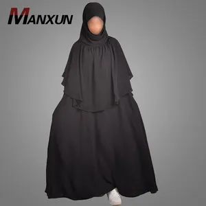 Vêtements de prière musulmans modestes Abaya parapluie + froncé Jilbab Khimar vêtements islamiques arabe Eid événement Burqa Dubai Kebaya robe