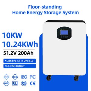 Station d'alimentation portable 10,24 kWh 51,2 V 200 Ah avec batterie lithium-ion et onduleur hybride 10 kW <span class=keywords><strong>pour</strong></span> système de stockage d'énergie <span class=keywords><strong>solaire</strong></span> - Product Image 1