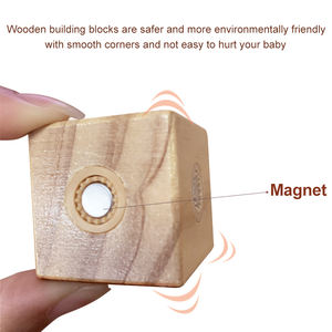 磁性块定制益智玩具塑料/木磁铁字母和数字拼图磁性立方体儿童木制玩具 - Product Image 5