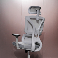 Chaise de bureau ergonomique à dossier haut en mesh avec accoudoirs 3D, appui-tête et soutien lombaire pour le bureau à domicile et l'étude