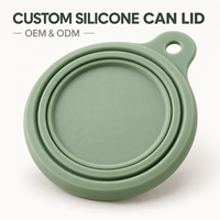 Couvercle de boîte en silicone personnalisé, moulé en une seule pièce, design à anneaux concentriques, trou de suspension, finition mate, OEM, réutilisable