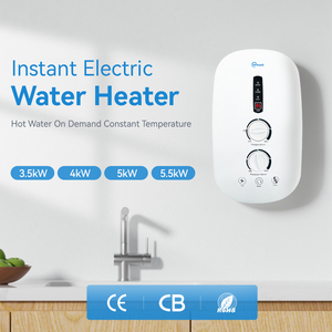 Scaldabagno Elettrico Istantaneo da 5500W con Pompa per Doccia e Cucina, Senza Serbatoio, Controllo a Manopola, Display LED, Facile Installazione - Product Image 4