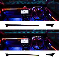 Kit d'éclairage ambiant LED RVB TMPRO pour véhicule à conduite à droite, compatible Toyota Hilux 2017-2024, contrôle par application, éclairage décoratif intérieur