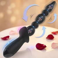 Jouet sexuel pour adultes, plug anal électrique à billes, 3 moteurs, 10 fréquences de vibration, recharge magnétique USB, étanche, en silicone
