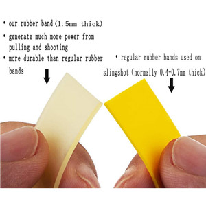 Fionda in lattice naturale con elastico piatto in gomma da 0,6 mm ad alta elasticità per tiro, caccia e sport all'aperto - Product Image 4