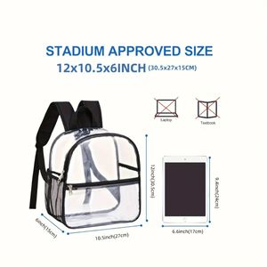 PVC Transparent Student Outdoor Portable Large Capacity Fashionable Sports <b>Backpack</b> - Product Image 2