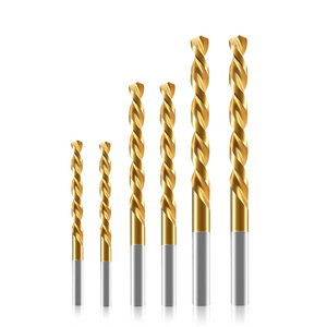Feida Metric Jobbers Length <b>Drill</b> <b>Bits</b> <b>Titanium</b> Plated Multiple Sizes Steel Drilling - Product Image 2