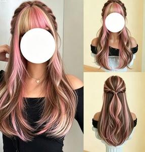 Colored long straight <strong>hair</strong> - Product Image 2