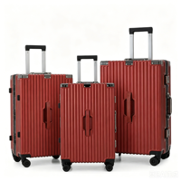 Offre Spéciale : Ensemble de 3 Valises Rigides en Aluminium Personnalisables – Sacs de Voyage à Roulettes Incassables, Légers et Imperméables