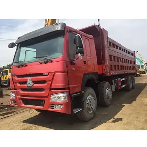 इस्तेमाल किया SINOTRUK HOWO 10 पहिया डंप ट्रक 371HP क्षमता 30 टन डंप ट्रक Tarps