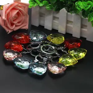 Porte-clés personnalisé en acrylique en forme de cœur, avec paillettes holographiques, cadeau personnalisé, 1 pièce