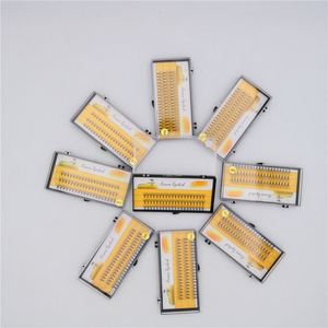 Wholesale Grafted Eyelashes Color Hot Melt Cluster Machine Made Synthetic Hair Colorful <b>Thick</b> Sharp Base False Eyelashes 12 Rows - Product Image 2