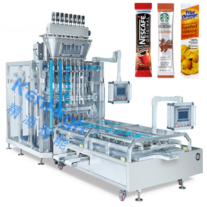 Machine d'emballage automatique haute vitesse pour sachets <span class=keywords><strong>de</strong></span> <span class=keywords><strong>levure</strong></span>, sucre, café, lait en poudre, 30-60 sacs/voie/min, avec PLC, pour boissons et aliments - Product Image 1