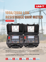 Le testeur de faible résistance UT625A/UT625B mesure la résistance de contact et de boucle de l'appareillage avec des courants de test cc 100A/200A en Asie