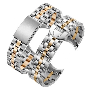 Bracelet de montre en acier massif 13 17 19 mm Bracelet de montre en métal 20mm incurvé pour Montres Super Clone Prince pelagos Black Bay Gmt - Product Image 1