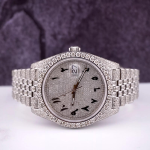 นาฬิกาควอตซ์สแตนเลสสตีลหรูหรา ประดับเพชรโมอิสซาไนต์ พร้อมด้วยพลอยประกายระยิบระยับ และดีไซน์งานฝีมือที่งดงาม - Product Image 3