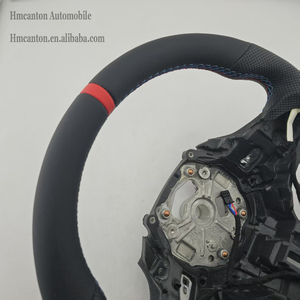 Unique Design Perforated Leather Red Top Stripe Steering <b>Wheel</b> for BMW G20 G30 G01 3 Series 5 Series Car Steering <b>Wheel</b> - Product Image 2