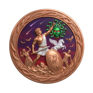 Légendaire Pièce de Monnaie d'Art Artistique de Collection Distinctive en Cuivre .999 de 1 once, avec Relief Haute Précision, sur <span class=keywords><strong>le</strong></span> thème du Mythe de Camelot, de la Dame du Lac et de l'Excalibur - Product Image 3