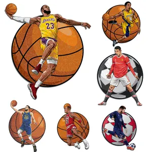 2022 New Unique Irregular Shape Sports Stars 3D Wooden Jigsaw Puzzle