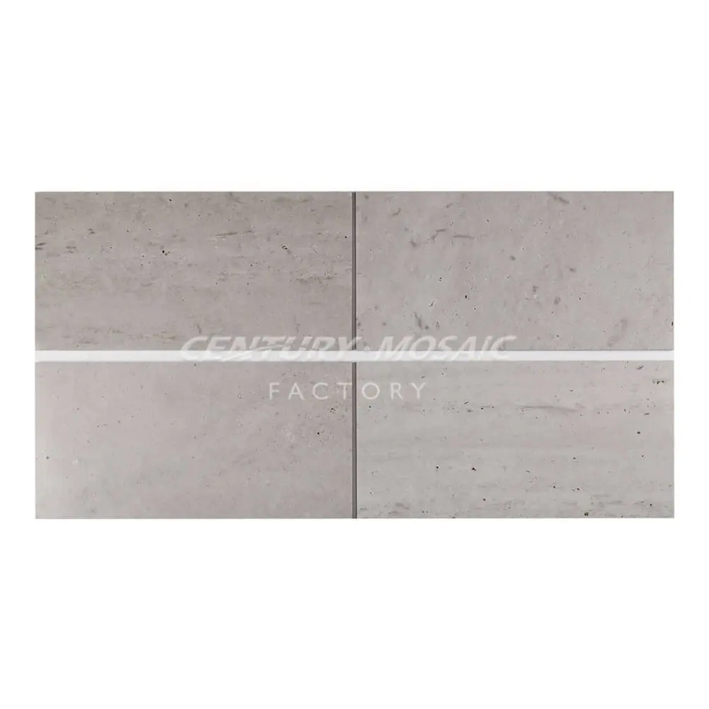 Centurymosaic avorio travertino pietra naturale marmo Beige chiaro 12 "x 24" piastrella per pavimento a parete per cucina bagno Home Decor