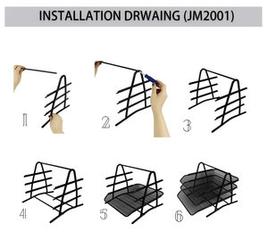 Vassoio per Magazine per <span class=keywords><strong>documenti</strong></span> e supporto per <span class=keywords><strong>documenti</strong></span> e supporto per ufficio a 3 livelli in rete metallica - Product Image 6