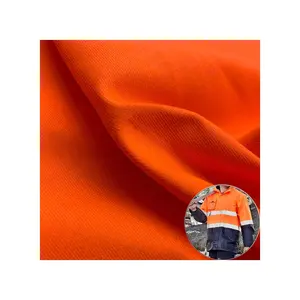 OEM ODM Ronghong 80% Polyester 20% Cotton Twill Fabric 195GSM Reflective Safety Vest Fluorescent Orange Fabric For Workwear