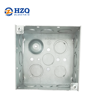   Boîte de jonction électrique en acier galvanisé sur mesure, profondeur 2-1/8 po, avec trou de découpe