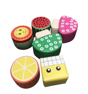 Mignon blanc rouge rose liliaque <span class=keywords><strong>mousse</strong></span> champignon voiture <span class=keywords><strong>Cube</strong></span> location fête événement location doux jouer enfants bébé doux équipement de jeu doux blocs de jeu - Product Image 3