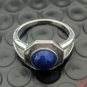 Anello <span class=keywords><strong>Originale</strong></span> Mikaelson in Argento S925, Gioiello Raffinato per Uomo e Donna, Ispirato a <span class=keywords><strong>The</strong></span> Vampire Diaries, con Lapislazzuli Naturale, Regalo alla Moda - Product Image 2