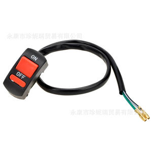 Interruptor de encendido/apagado con luz de advertencia Kg020, botón pulsador de plástico para reparación de manillares de motocicletas y bicicletas eléctricas - Product Image 3