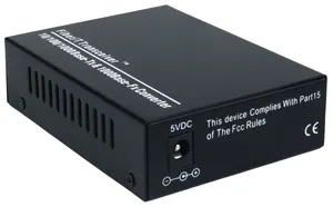 10/100/1000m Fast Ethernet 1310 20km 25km SFP Port RJ45 Fiber Optical To Rj45 Media Converter Gigabit