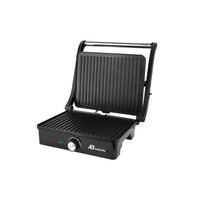 Grille-pain électrique Anbolife OEM, compact, pour 2 sandwichs, s'ouvre à 180 degrés, passe au lave-vaisselle, bac à gouttes amovible