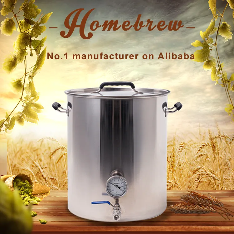 2023 New stainless steel wine barrel beer brew kettle for sale, home brewery 30L