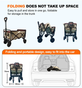 Chariot de jardin pliable personnalisable avec batterie 2000 mAh, chariot de <span class=keywords><strong>camping</strong></span> électrique portable 240L - Product Image 4