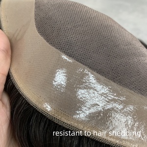 วิกผมจริงสำหรับผู้ชายวิก H303<span class=keywords><strong>บาง</strong></span>มากทำจากโพลีฐานหนัง PU ขนาด7x9 - Product Image 2